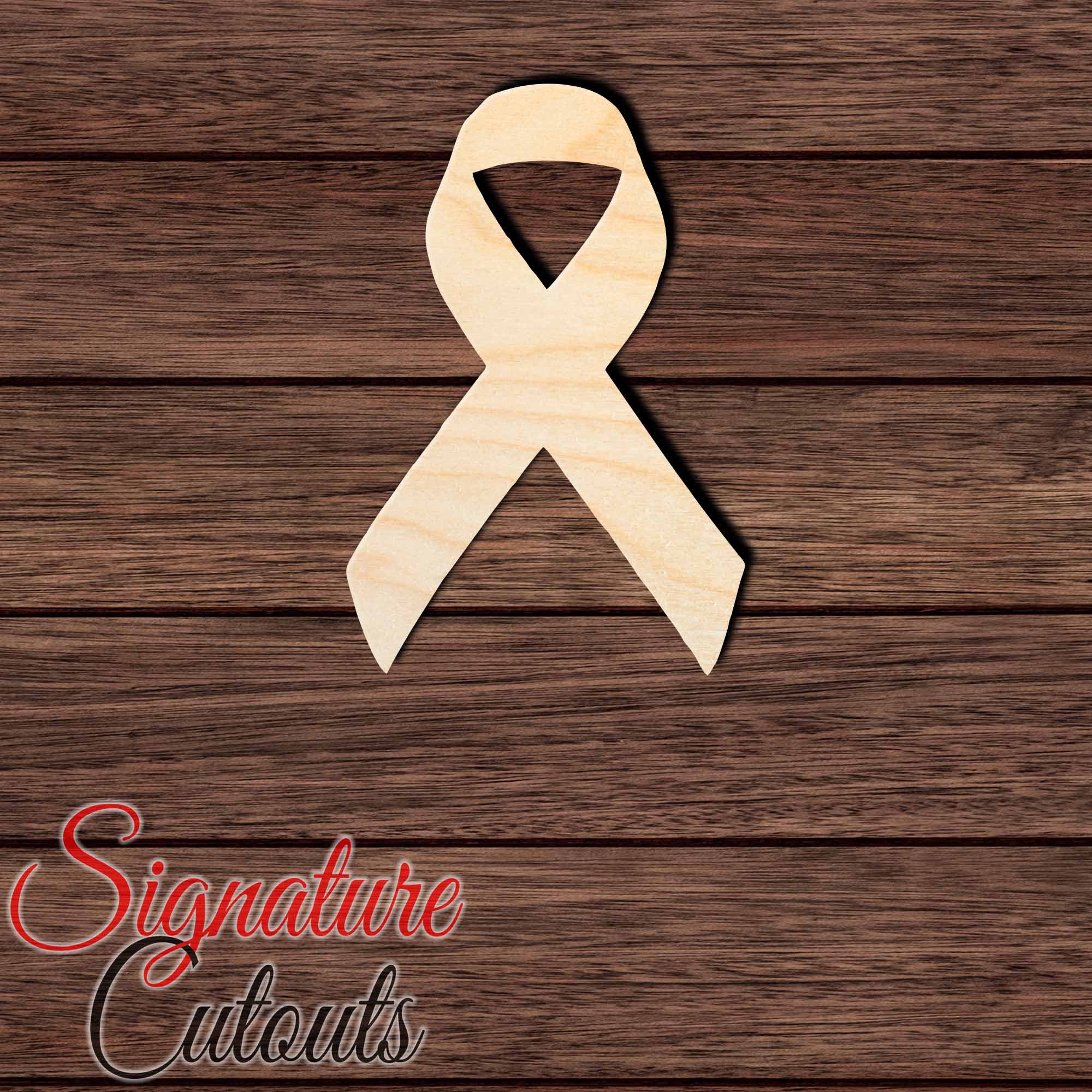 Awareness Ribbon 003 Shape Cutout in Wood, Acrylic or Acrylic Mirror - Signature Cutouts