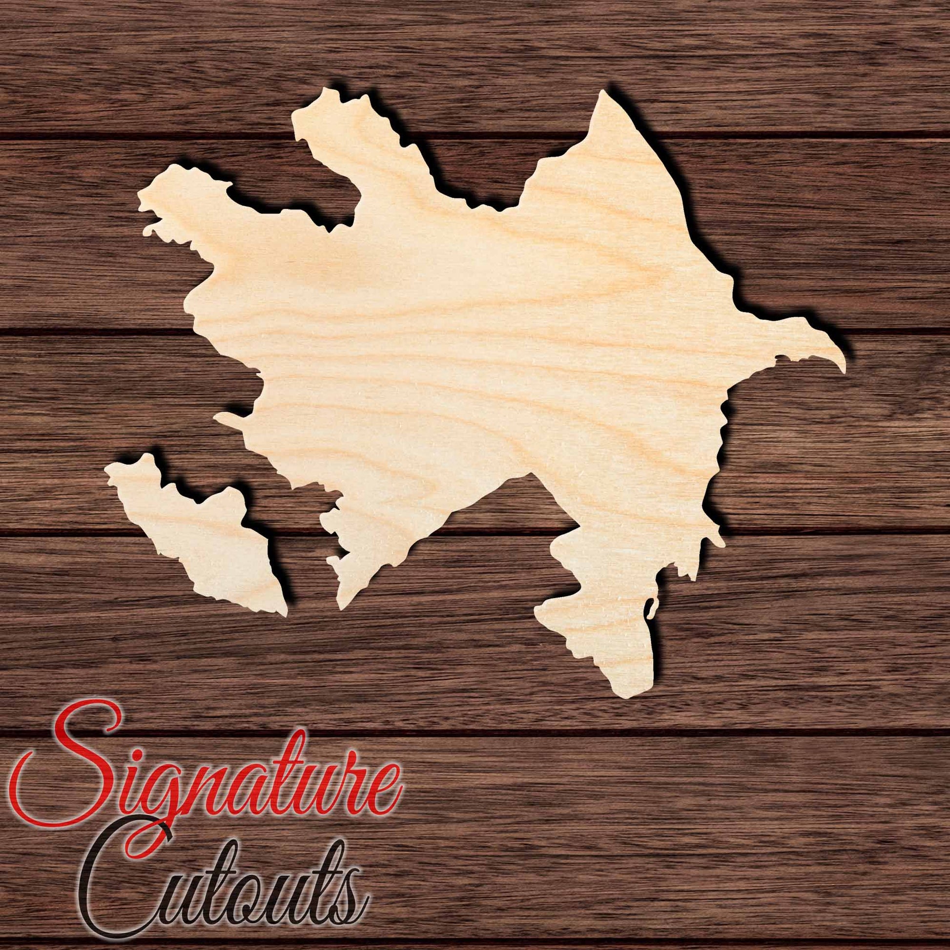 Azerbaijan Shape Cutout in Wood, Acrylic or Acrylic Mirror - Signature Cutouts
