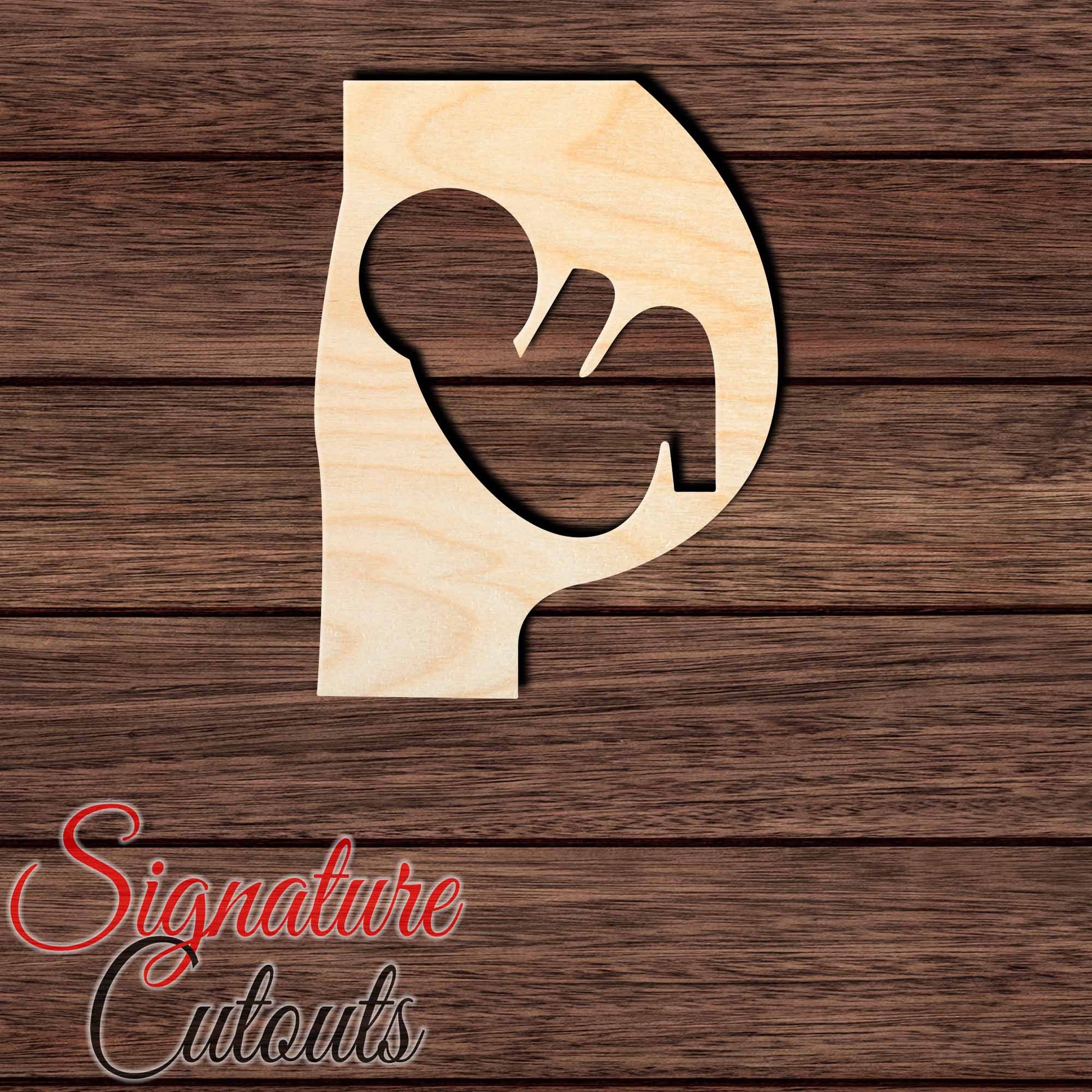 Baby Belly 001 Shape Cutout in Wood, Acrylic or Acrylic Mirror - Signature Cutouts