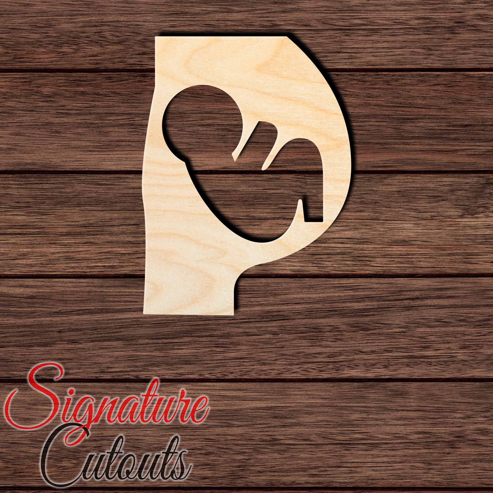 Baby Belly 001 Shape Cutout in Wood, Acrylic or Acrylic Mirror - Signature Cutouts