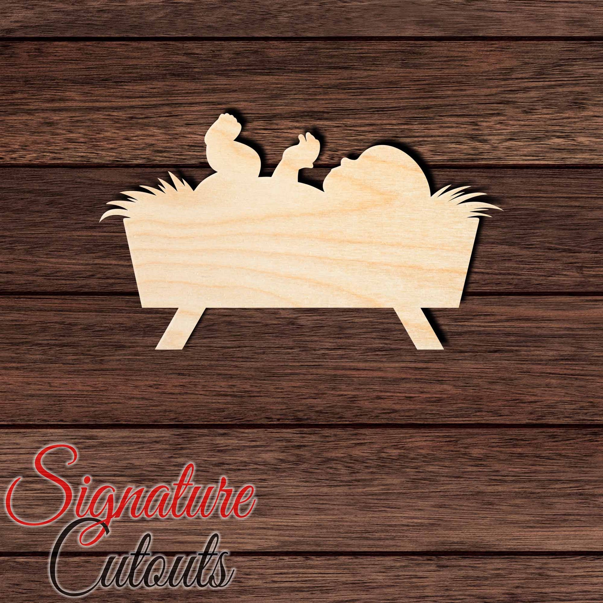 Baby Jesus Shape Cutout in Wood, Acrylic or Acrylic Mirror - Signature Cutouts