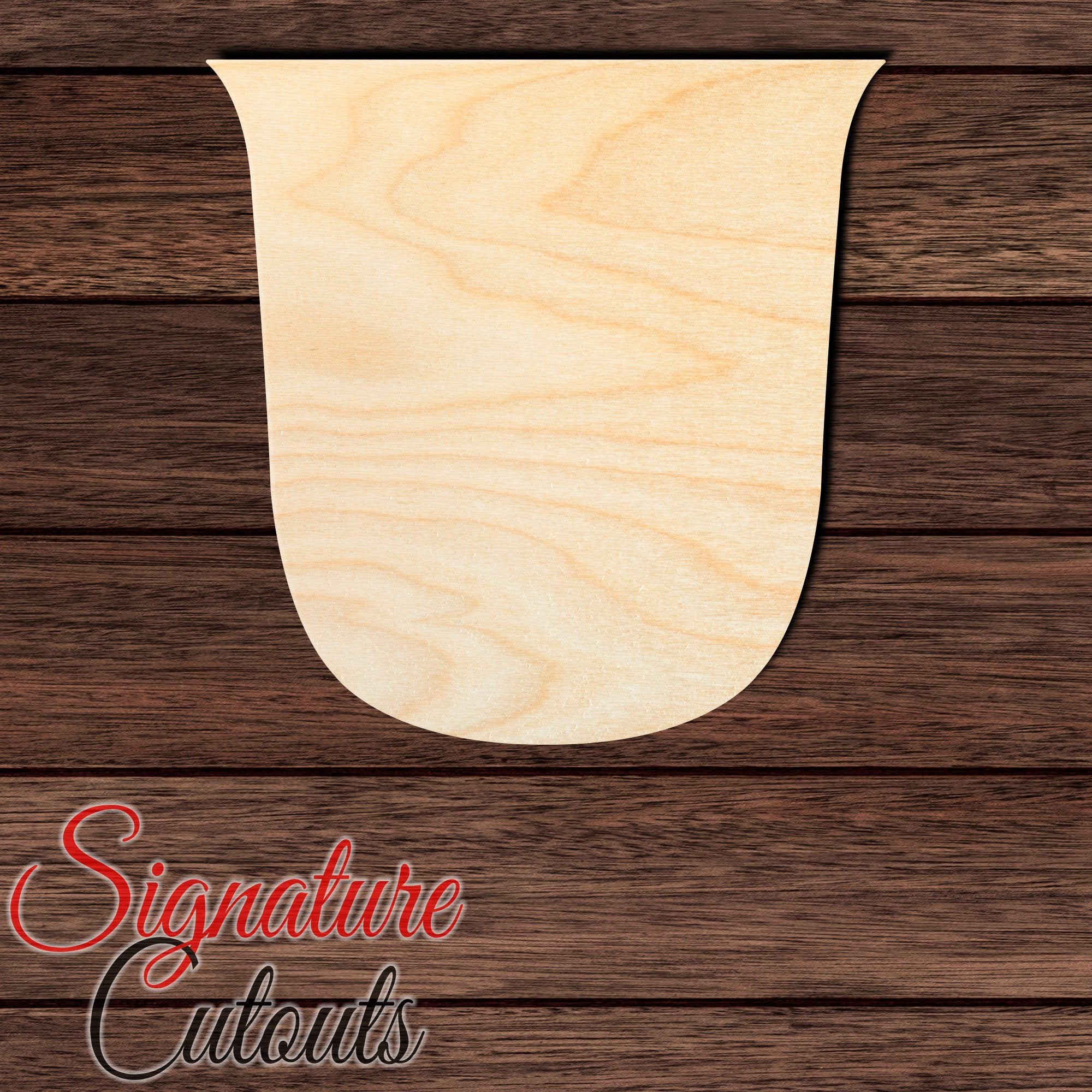Badge - Shield 010 Shape Cutout in Wood, Acrylic or Acrylic Mirror - Signature Cutouts