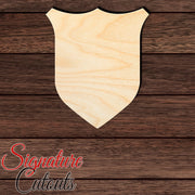 Badge - Shield 014 Shape Cutout in Wood, Acrylic or Acrylic Mirror - Signature Cutouts