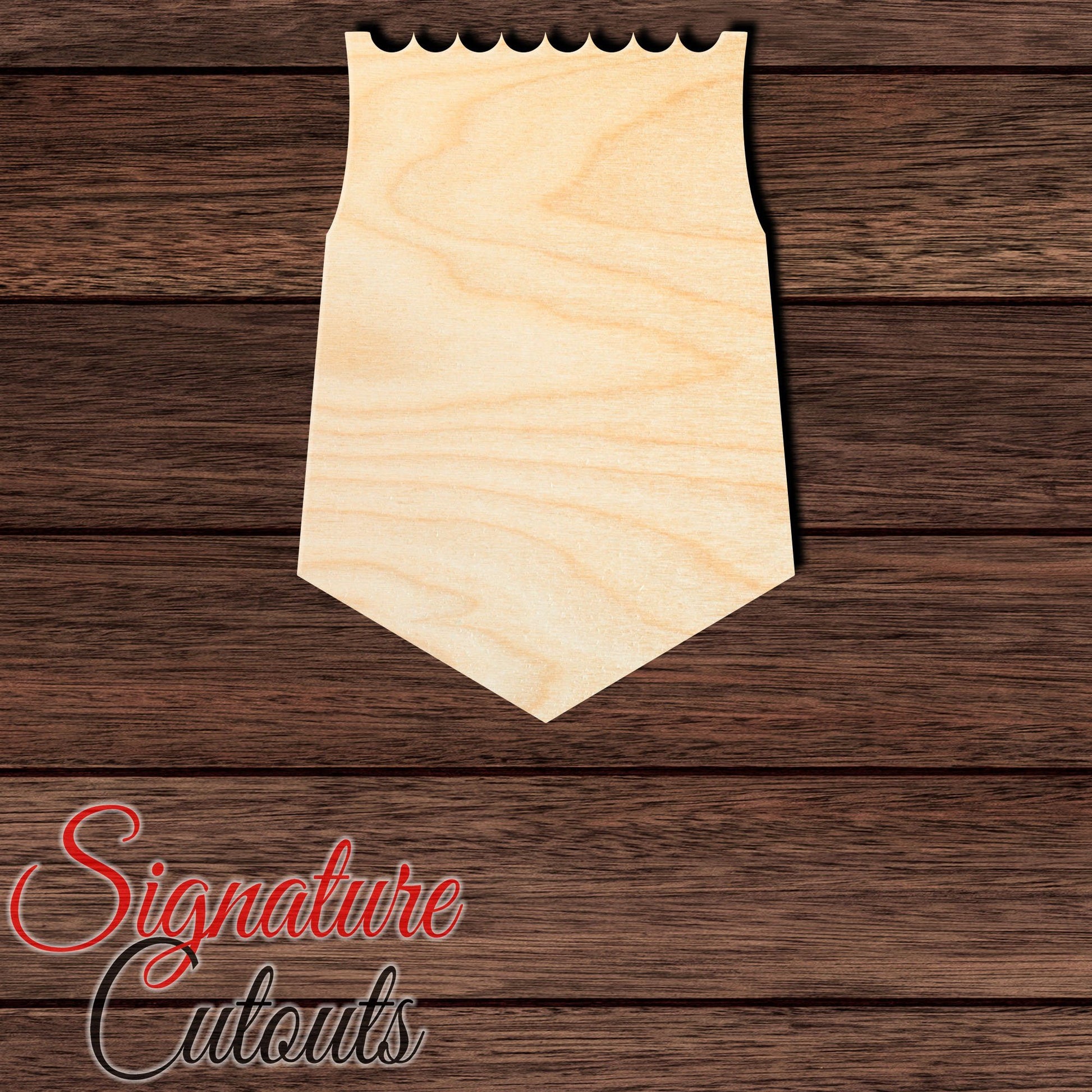 Badge - Shield 016 Shape Cutout in Wood, Acrylic or Acrylic Mirror - Signature Cutouts