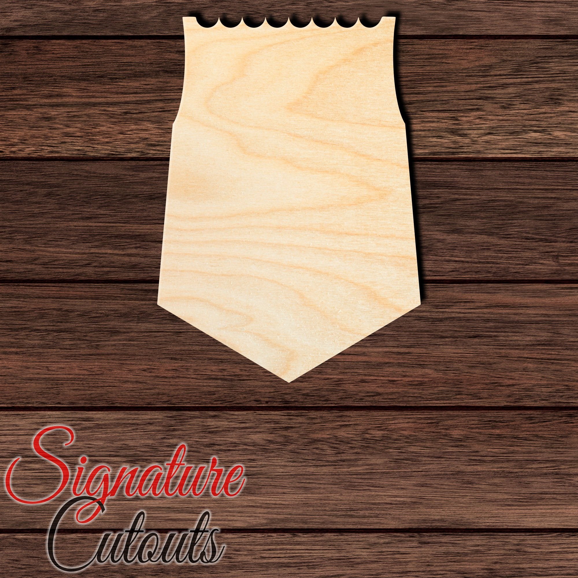 Badge - Shield 016 Shape Cutout in Wood, Acrylic or Acrylic Mirror - Signature Cutouts