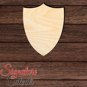 Badge - Shield 021 Shape Cutout in Wood, Acrylic or Acrylic Mirror - Signature Cutouts