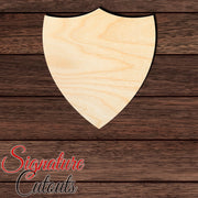 Badge - Shield 022 Shape Cutout in Wood, Acrylic or Acrylic Mirror - Signature Cutouts