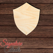 Badge - Shield 028 Shape Cutout in Wood, Acrylic or Acrylic Mirror - Signature Cutouts