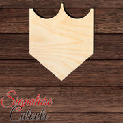Badge - Shield 030 Shape Cutout in Wood, Acrylic or Acrylic Mirror - Signature Cutouts