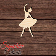 Ballerina 003 Shape Cutout in Wood, Acrylic or Acrylic Mirror - Signature Cutouts