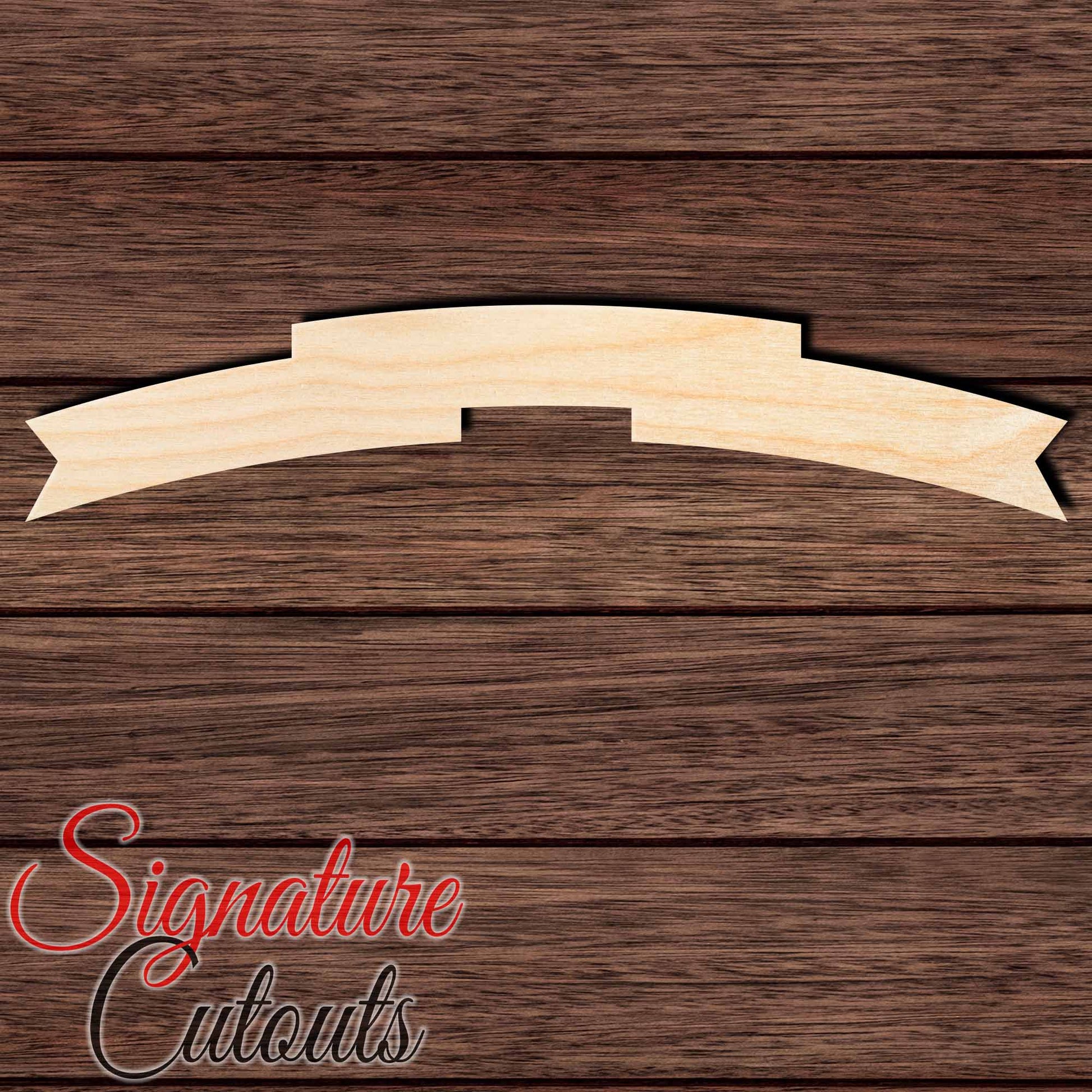 Banner 001 Shape Cutout in Wood, Acrylic or Acrylic Mirror - Signature Cutouts
