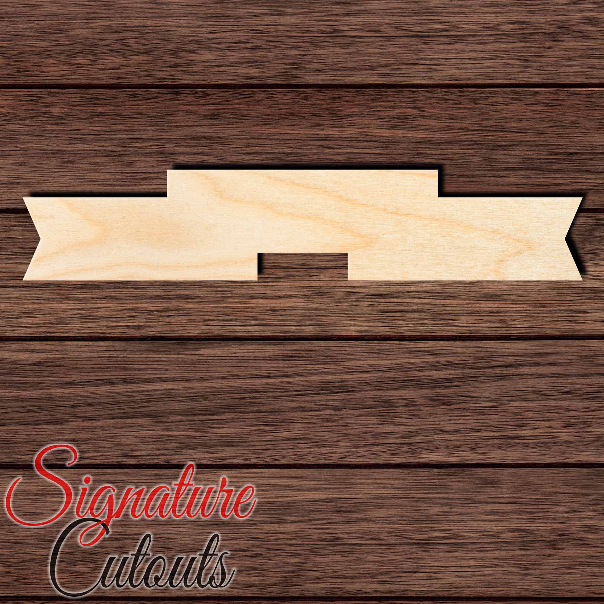 Banner 003 Shape Cutout in Wood, Acrylic or Acrylic Mirror - Signature Cutouts