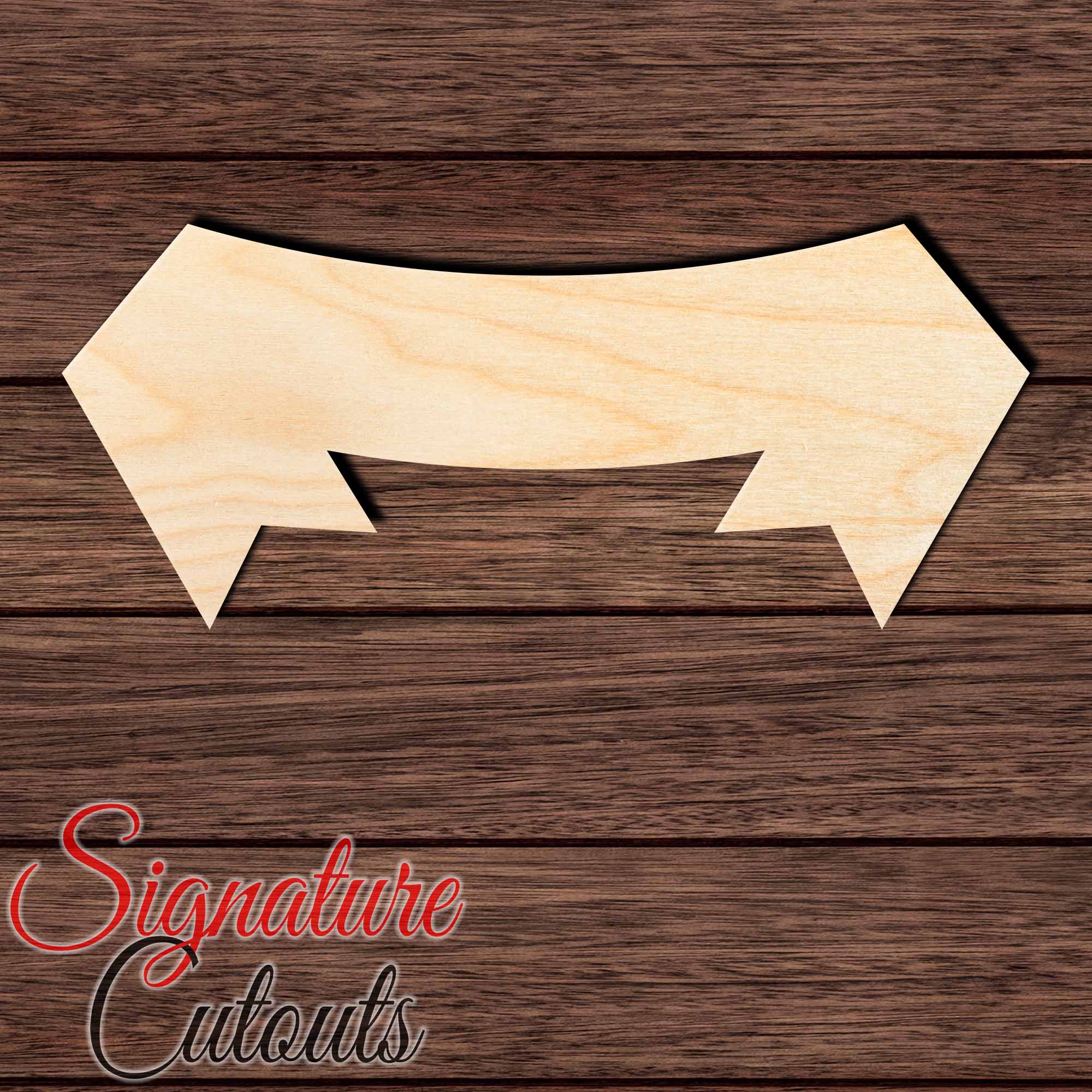Banner 006 Shape Cutout in Wood, Acrylic or Acrylic Mirror - Signature Cutouts