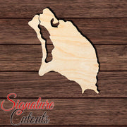 Barbuda Shape Cutout in Wood, Acrylic or Acrylic Mirror - Signature Cutouts