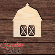 Barn 001 Shape Cutout in Wood, Acrylic or Acrylic Mirror - Signature Cutouts