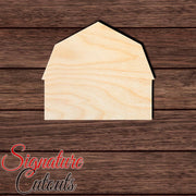 Barn 002 Shape Cutout in Wood, Acrylic or Acrylic Mirror - Signature Cutouts