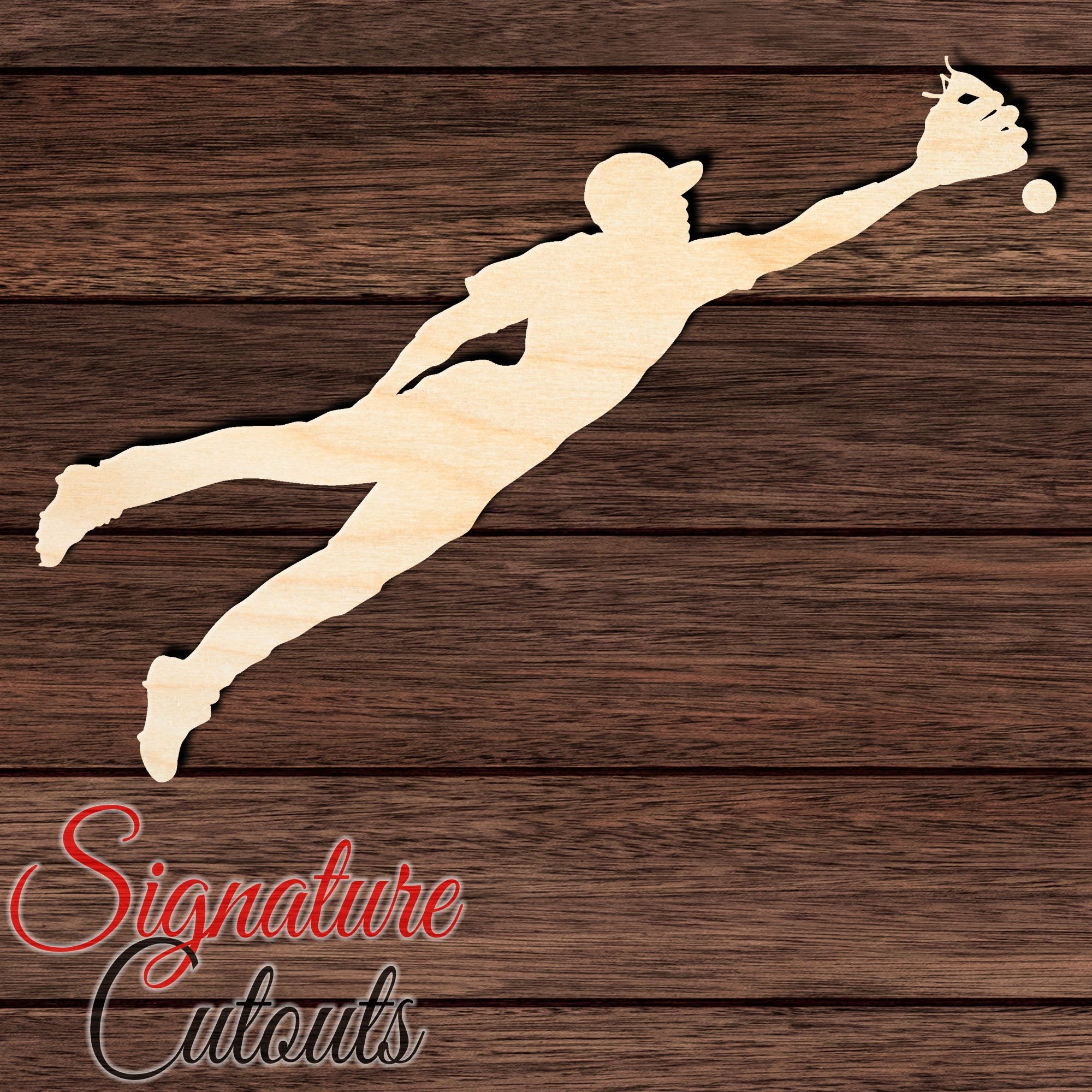 Baseball 001 Shape Cutout in Wood, Acrylic or Acrylic Mirror - Signature Cutouts