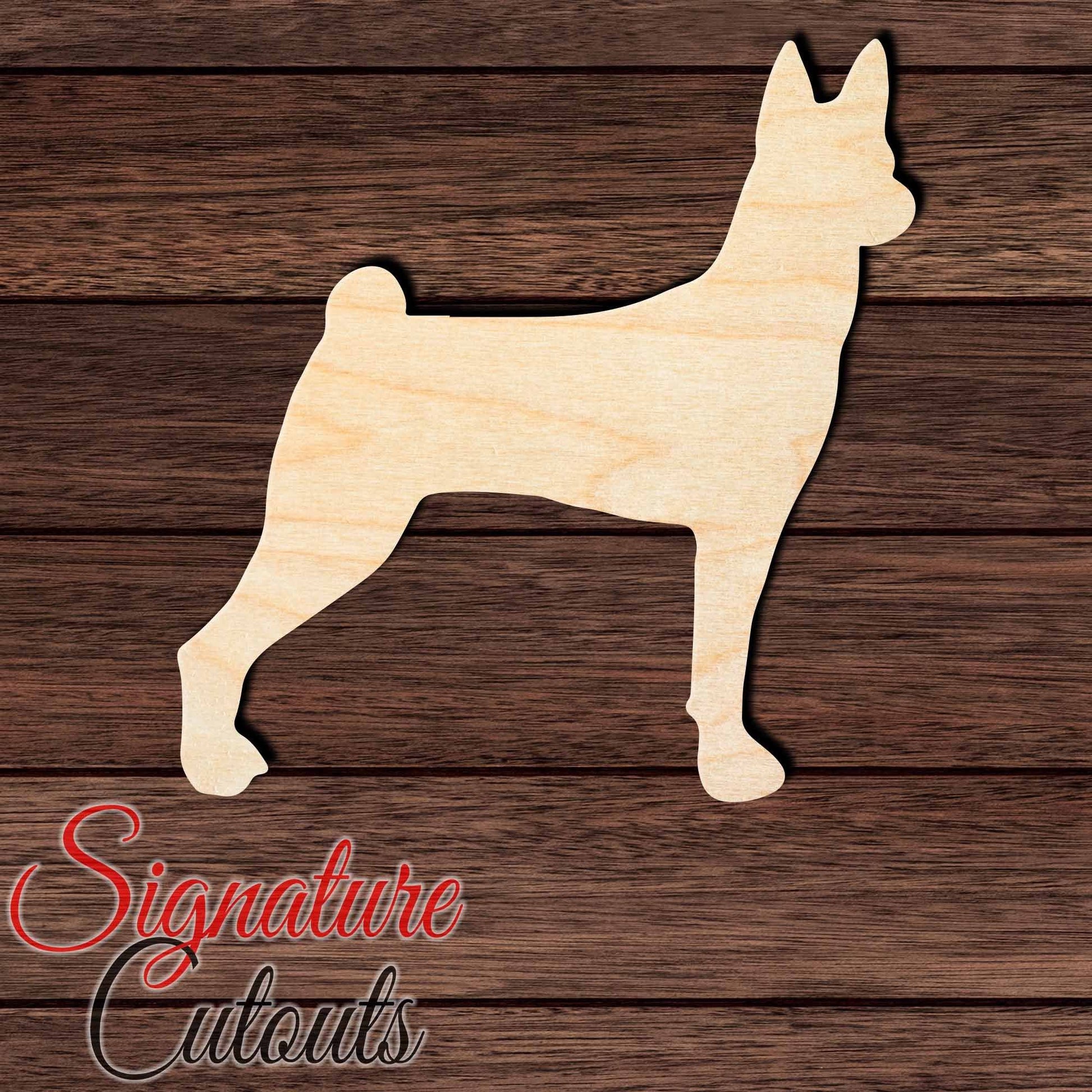 Basenji Shape Cutout in Wood, Acrylic or Acrylic Mirror - Signature Cutouts