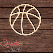 Basketball 014 Shape Cutout in Wood, Acrylic or Acrylic Mirror Craft Shapes & Bases Signature Cutouts 