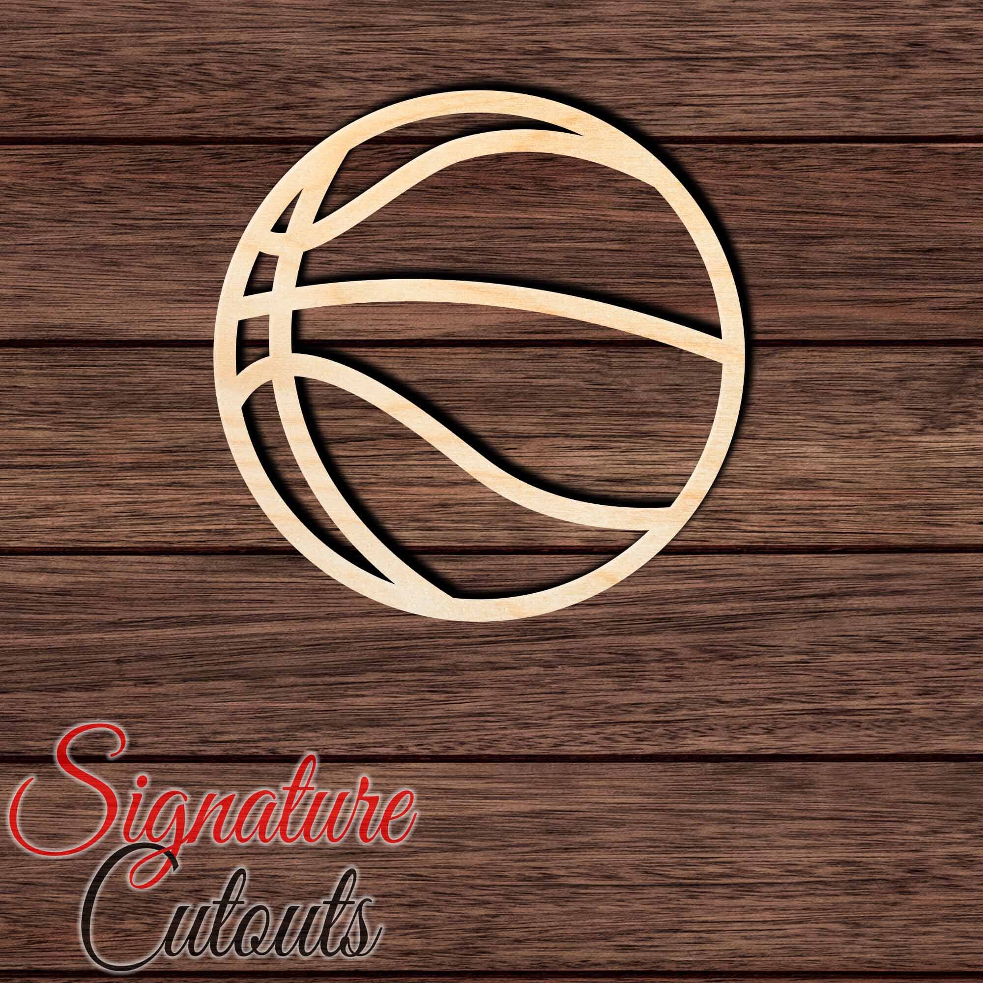 Basketball 015 Shape Cutout in Wood, Acrylic or Acrylic Mirror Craft Shapes & Bases Signature Cutouts 