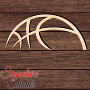 Basketball Half Round 001 Shape Cutout in Wood, Acrylic or Acrylic Mirror - Signature Cutouts