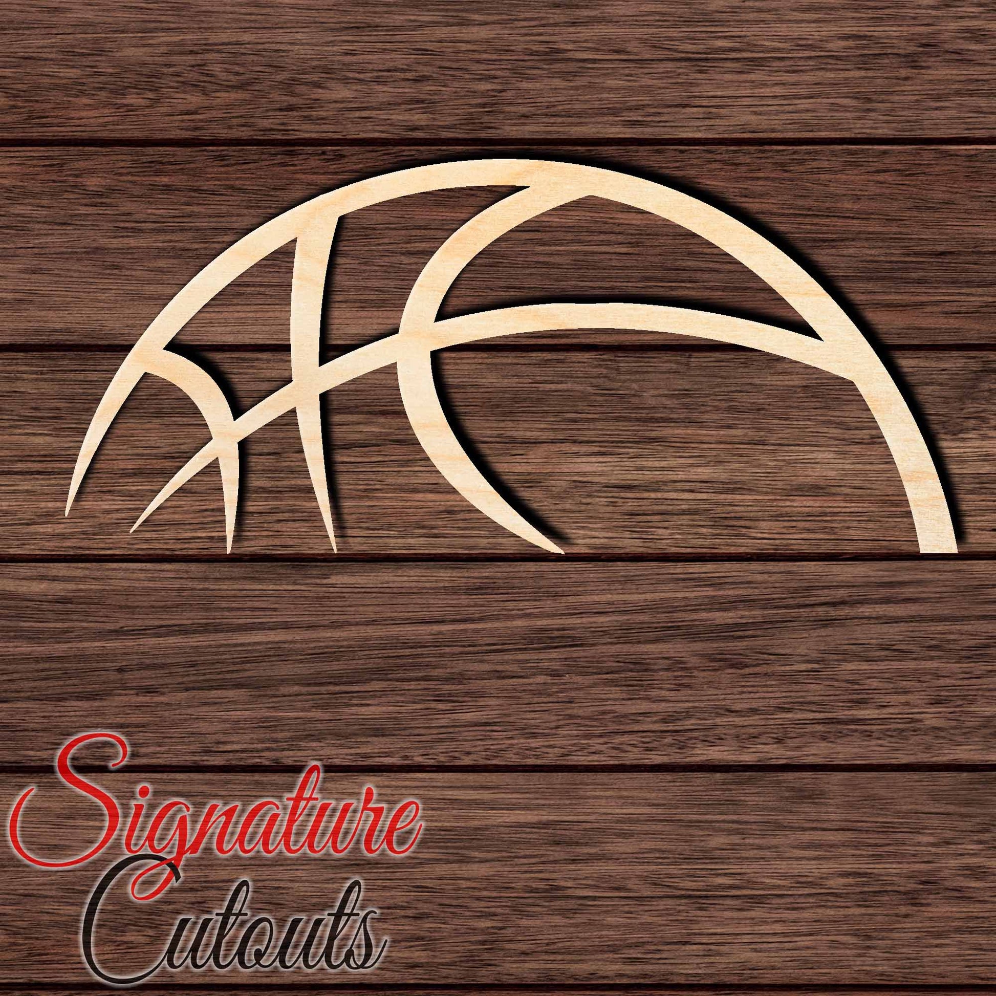 Basketball Half Round 001 Shape Cutout in Wood, Acrylic or Acrylic Mirror - Signature Cutouts