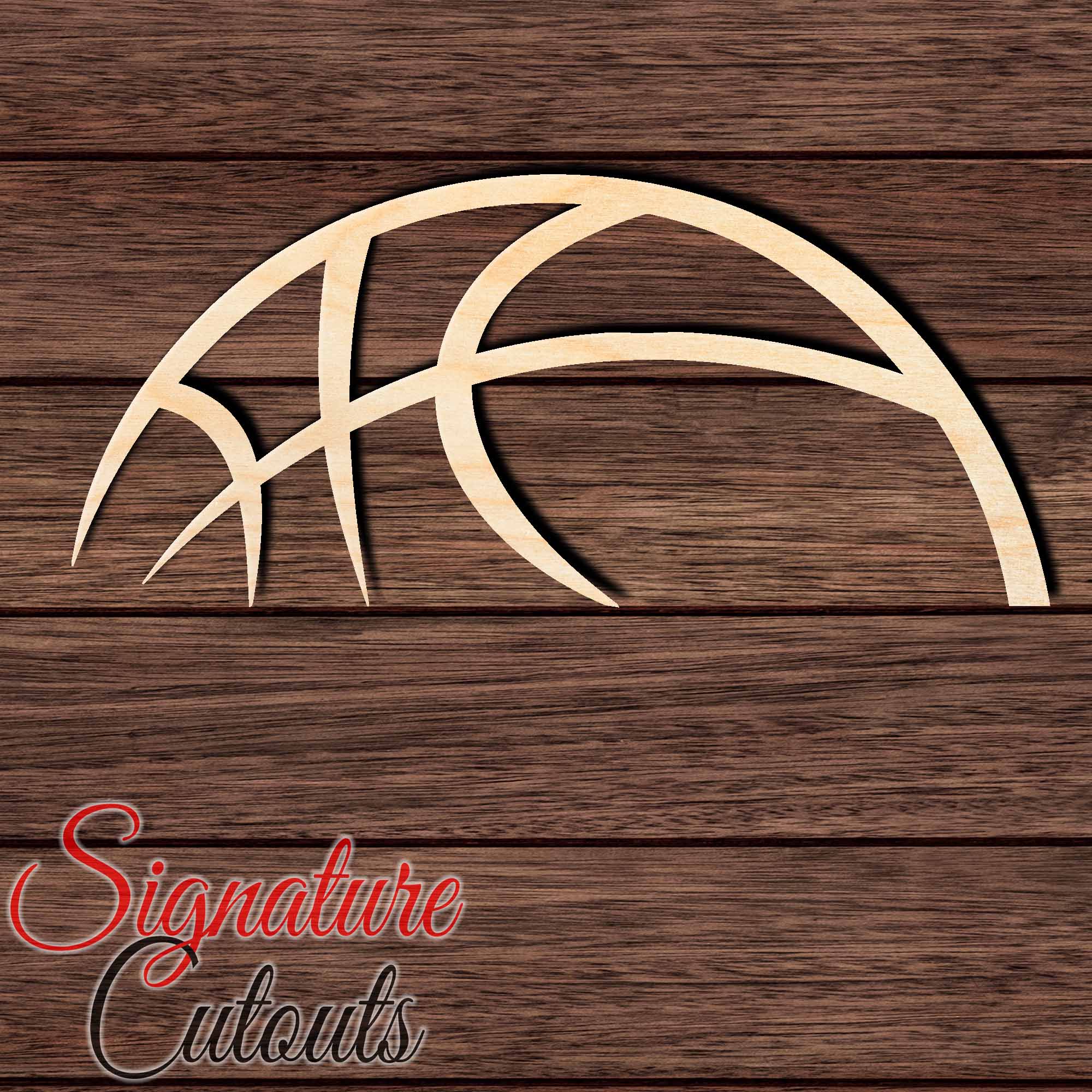 Basketball Half Round 001 Shape Cutout in Wood, Acrylic or Acrylic Mirror - Signature Cutouts