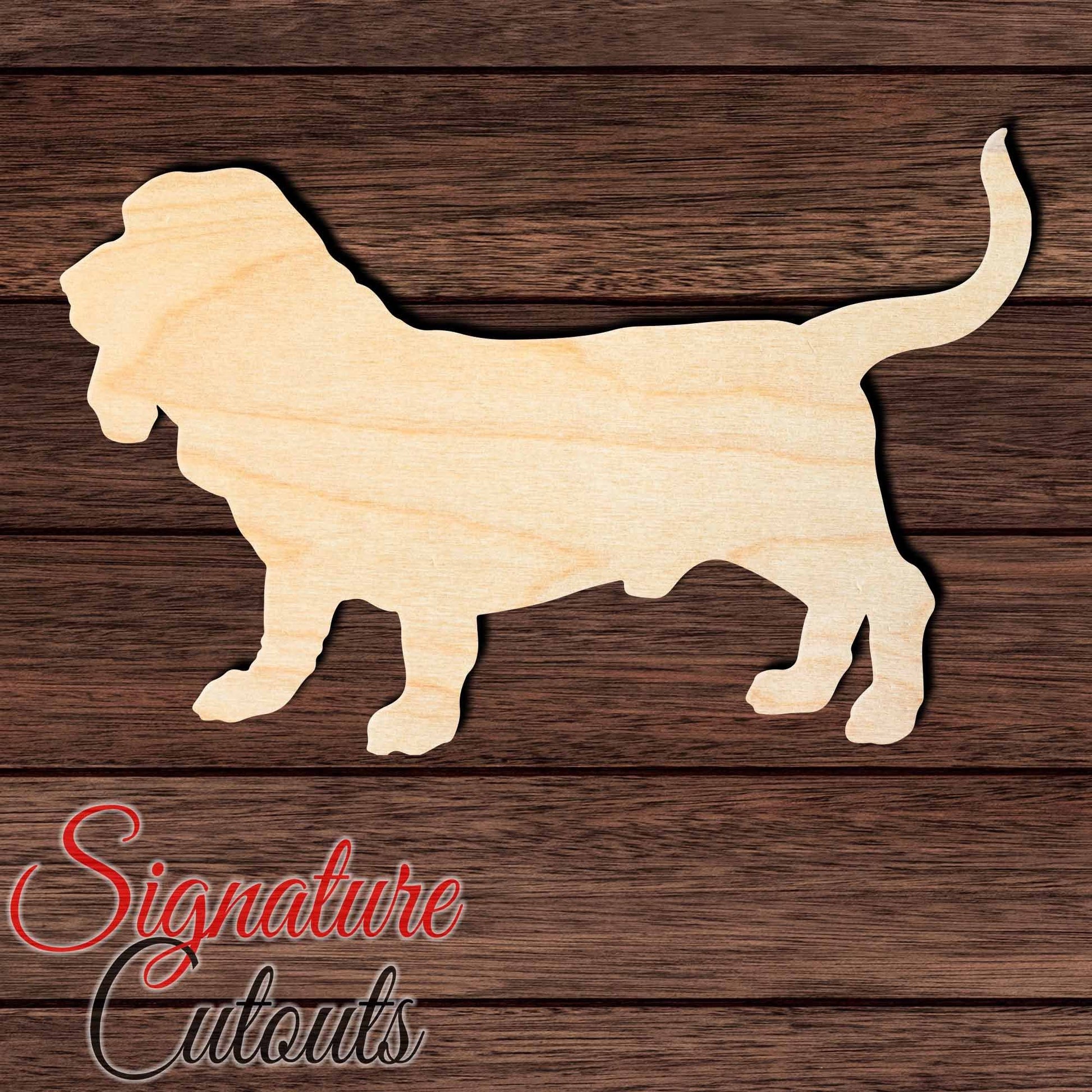 Basset Retriever Shape Cutout in Wood, Acrylic or Acrylic Mirror - Signature Cutouts