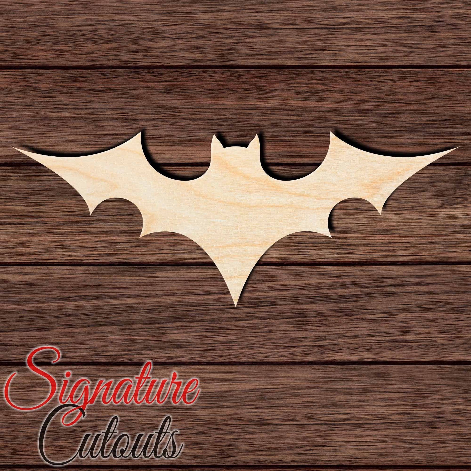 Bat 003 Shape Cutout in Wood, Acrylic or Acrylic Mirror - Signature Cutouts