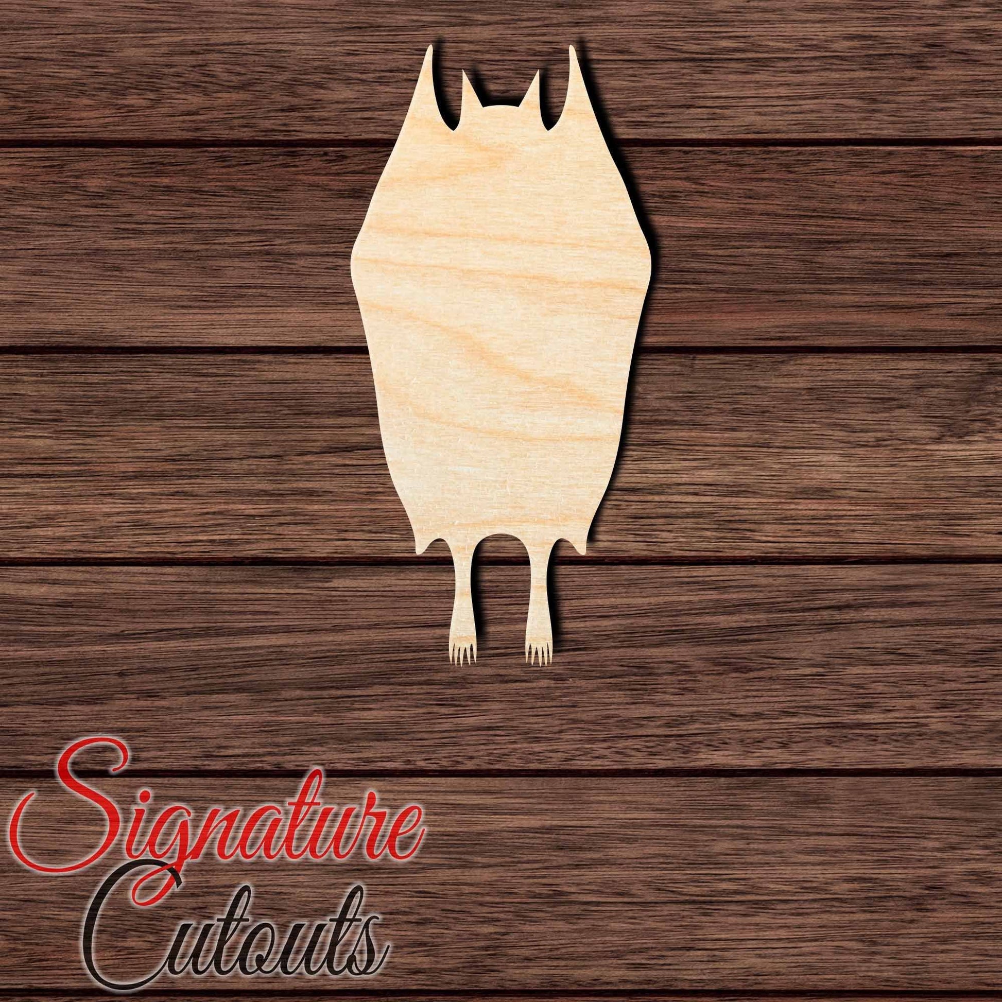 Bat 004 Shape Cutout in Wood, Acrylic or Acrylic Mirror - Signature Cutouts