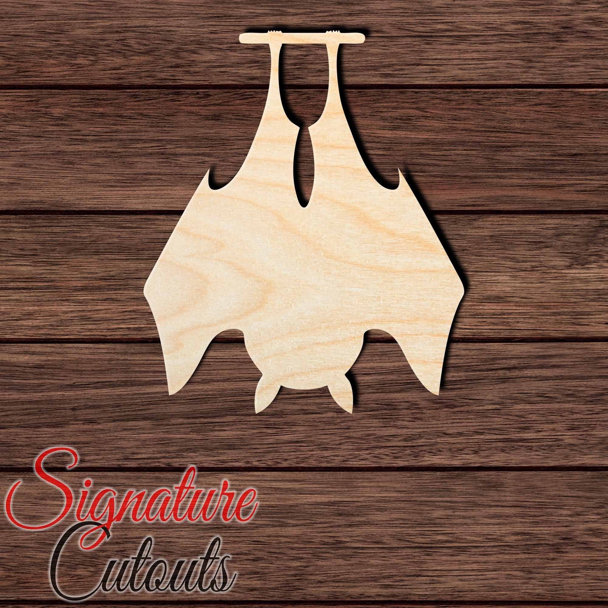 Bat 009 Shape Cutout in Wood, Acrylic or Acrylic Mirror - Signature Cutouts
