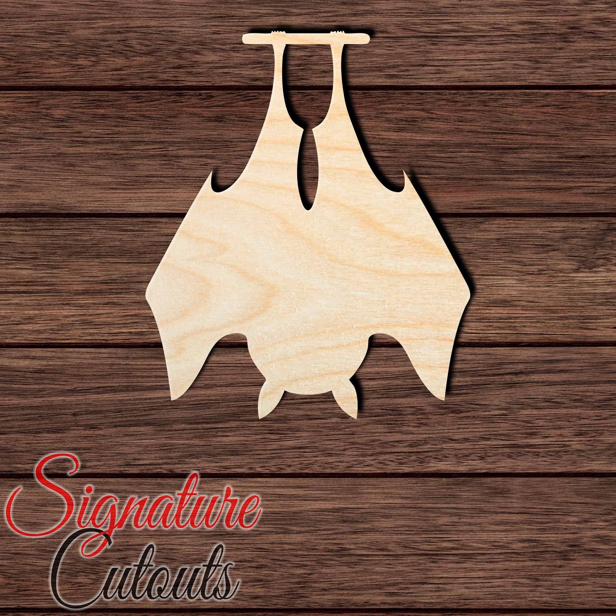 Bat 009 Shape Cutout in Wood, Acrylic or Acrylic Mirror - Signature Cutouts