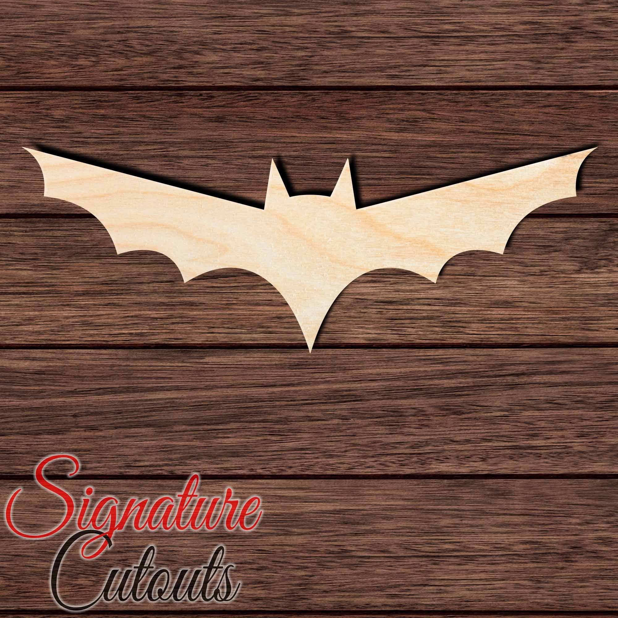 Bat 011 Shape Cutout in Wood, Acrylic or Acrylic Mirror - Signature Cutouts
