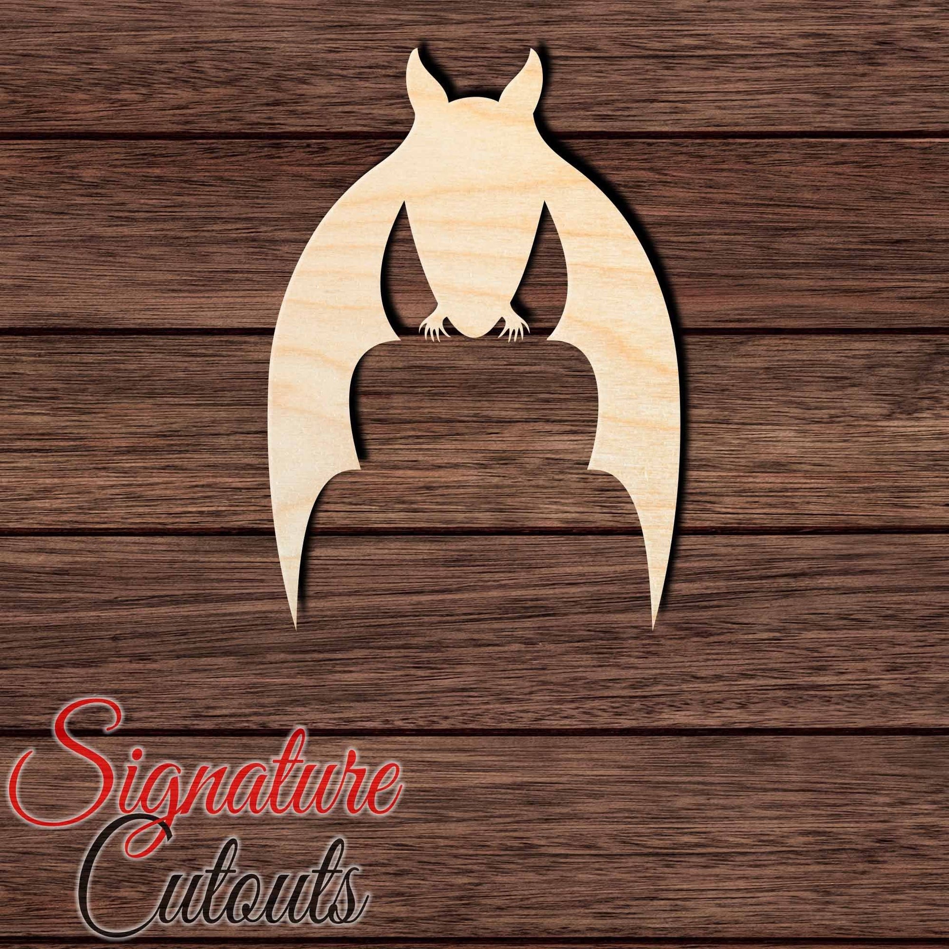 Bat 014 Shape Cutout in Wood, Acrylic or Acrylic Mirror - Signature Cutouts