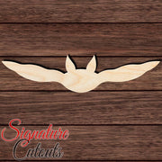 Bat 018 Shape Cutout in Wood, Acrylic or Acrylic Mirror - Signature Cutouts