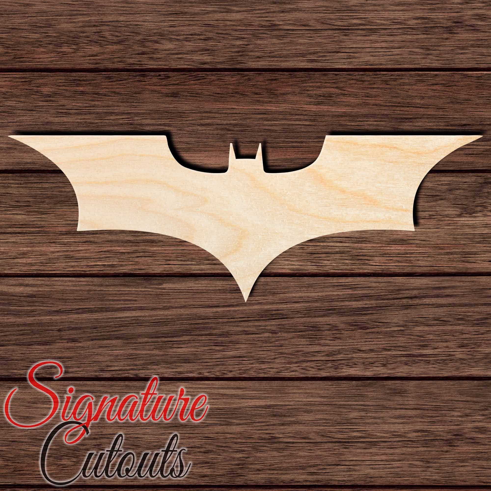 Bat 019 Shape Cutout in Wood, Acrylic or Acrylic Mirror - Signature Cutouts