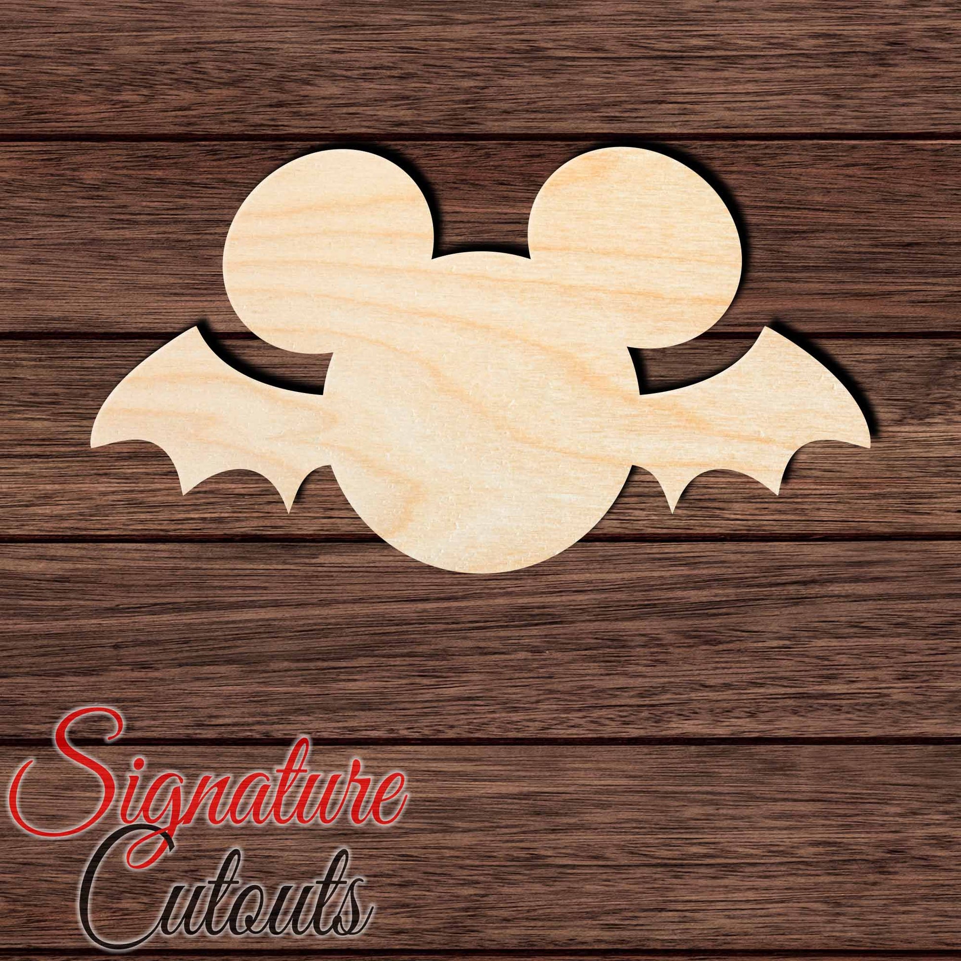 Bat Mouse 002 Shape Cutout in Wood, Acrylic or Acrylic Mirror - Signature Cutouts