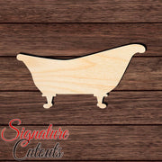 Bath Tub 001 Retro Shape Cutout in Wood Craft Shapes & Bases Signature Cutouts 