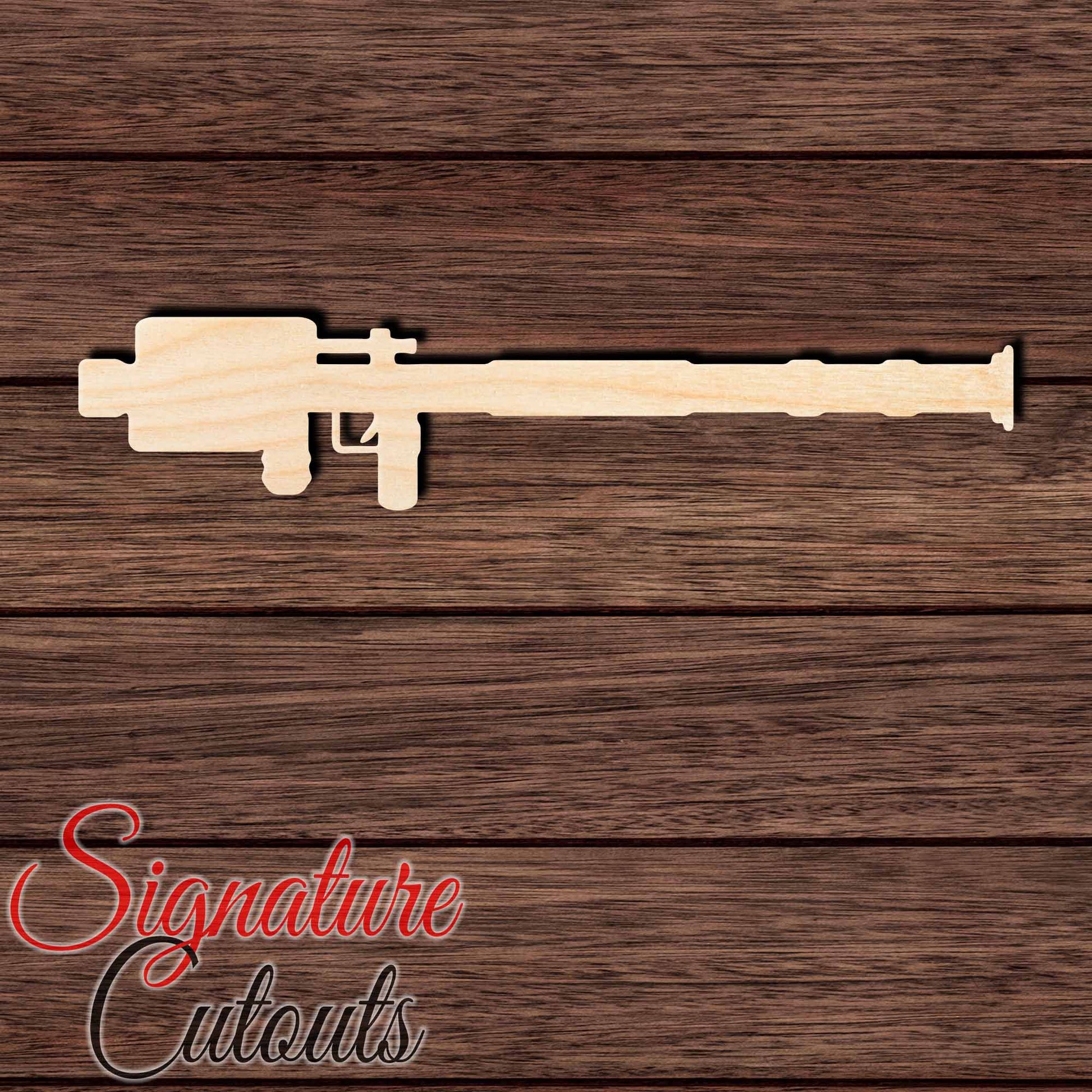 Bazooka 004 Shape Cutout in Wood, Acrylic or Acrylic Mirror - Signature Cutouts