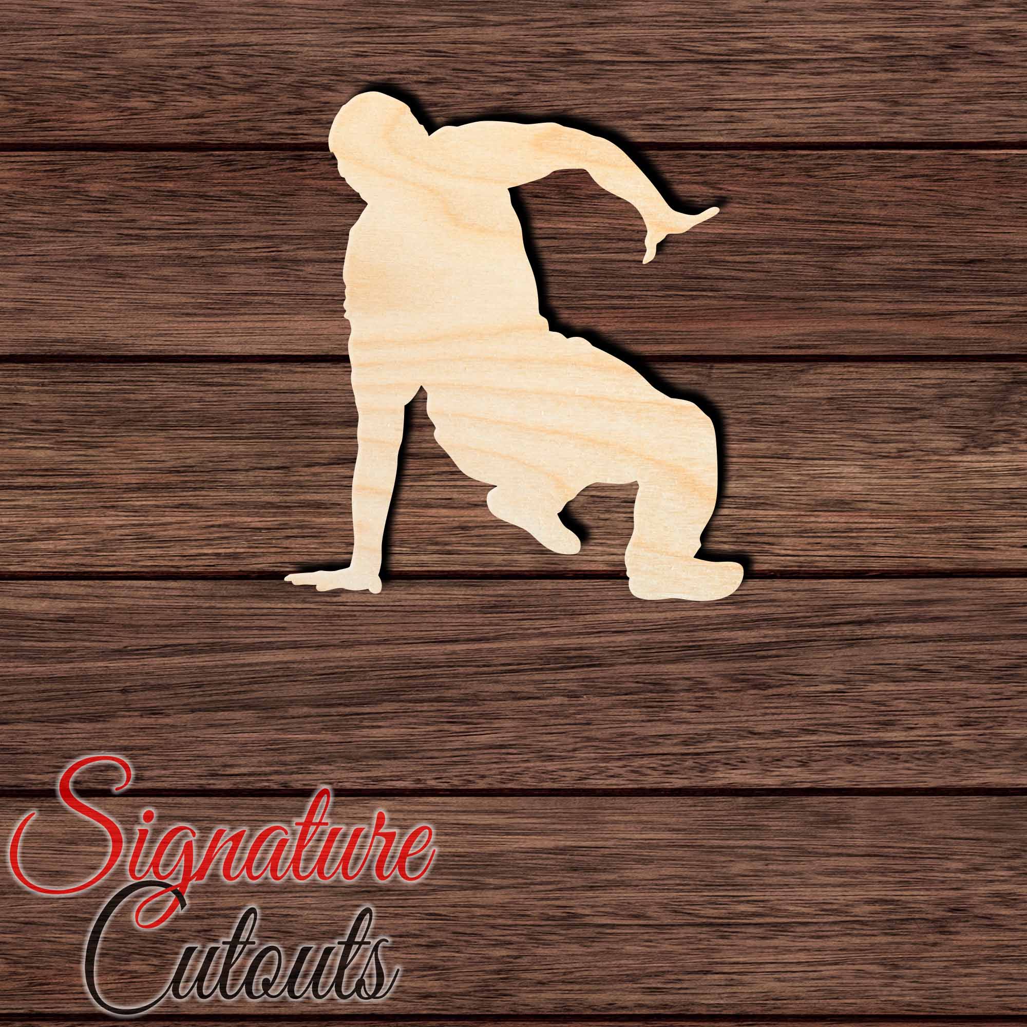 Breakdance Boy 003 Shape Cutout in Wood, Acrylic or Acrylic Mirror - Signature Cutouts