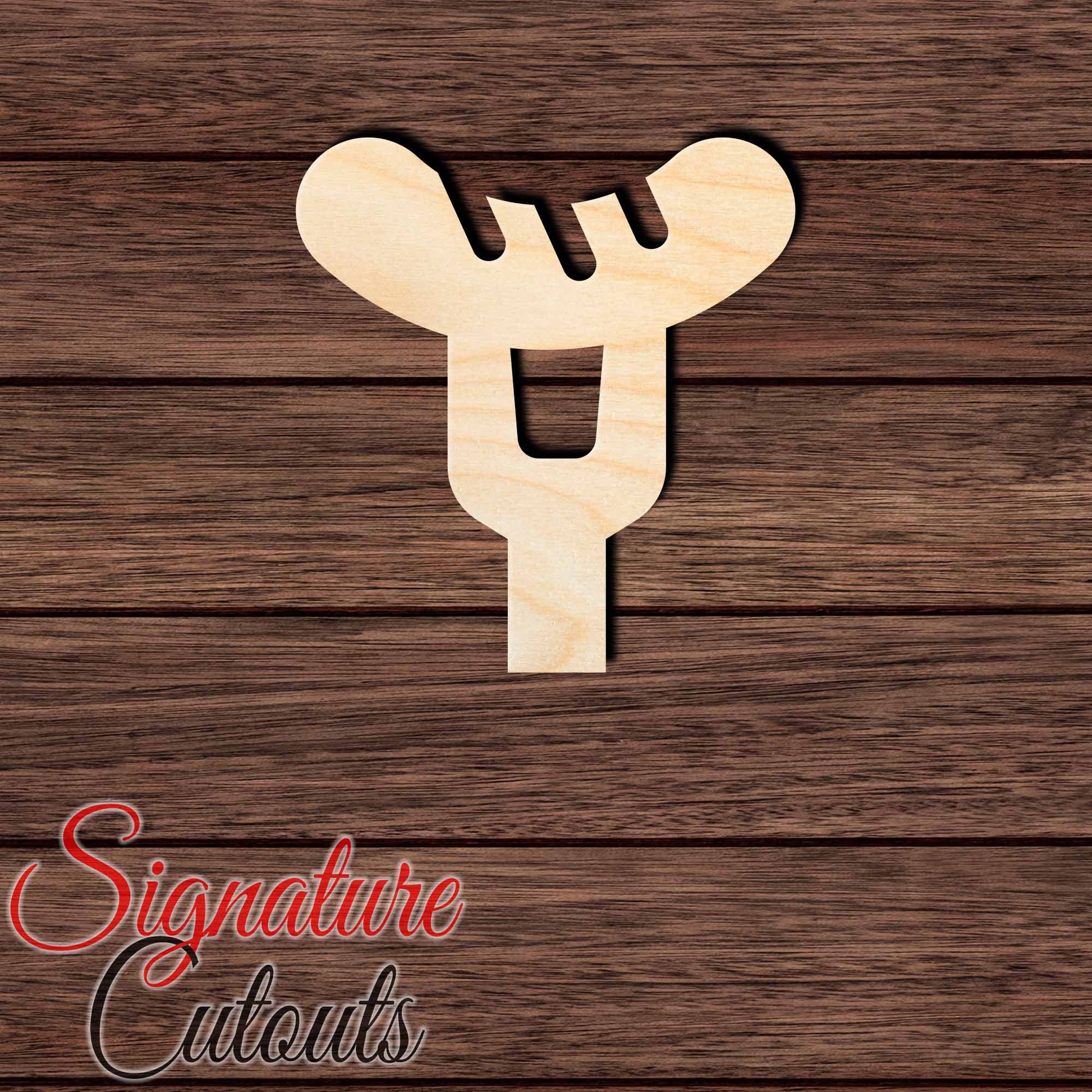 BBQ 001 - Fork with Hot Dog Shape Cutout in Wood, Acrylic or Acrylic Mirror - Signature Cutouts