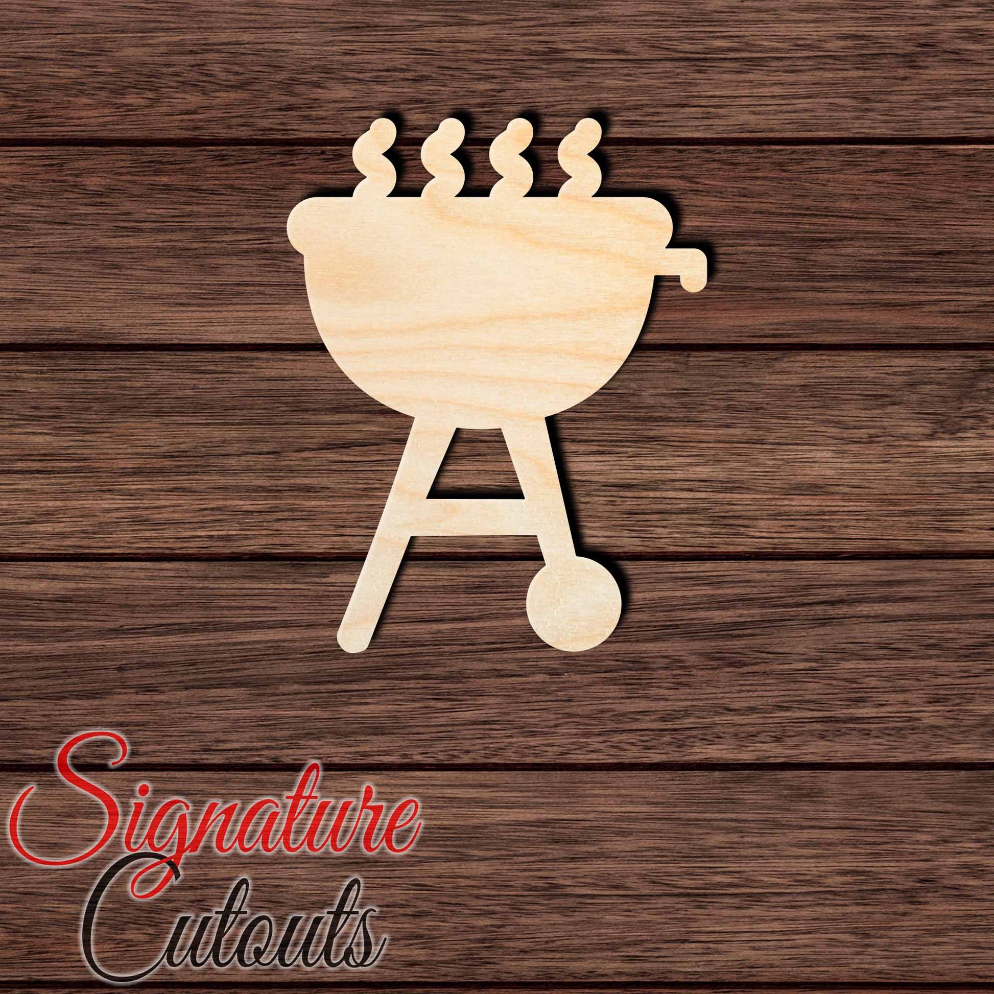 BBQ Pit 001 Shape Cutout in Wood, Acrylic or Acrylic Mirror - Signature Cutouts