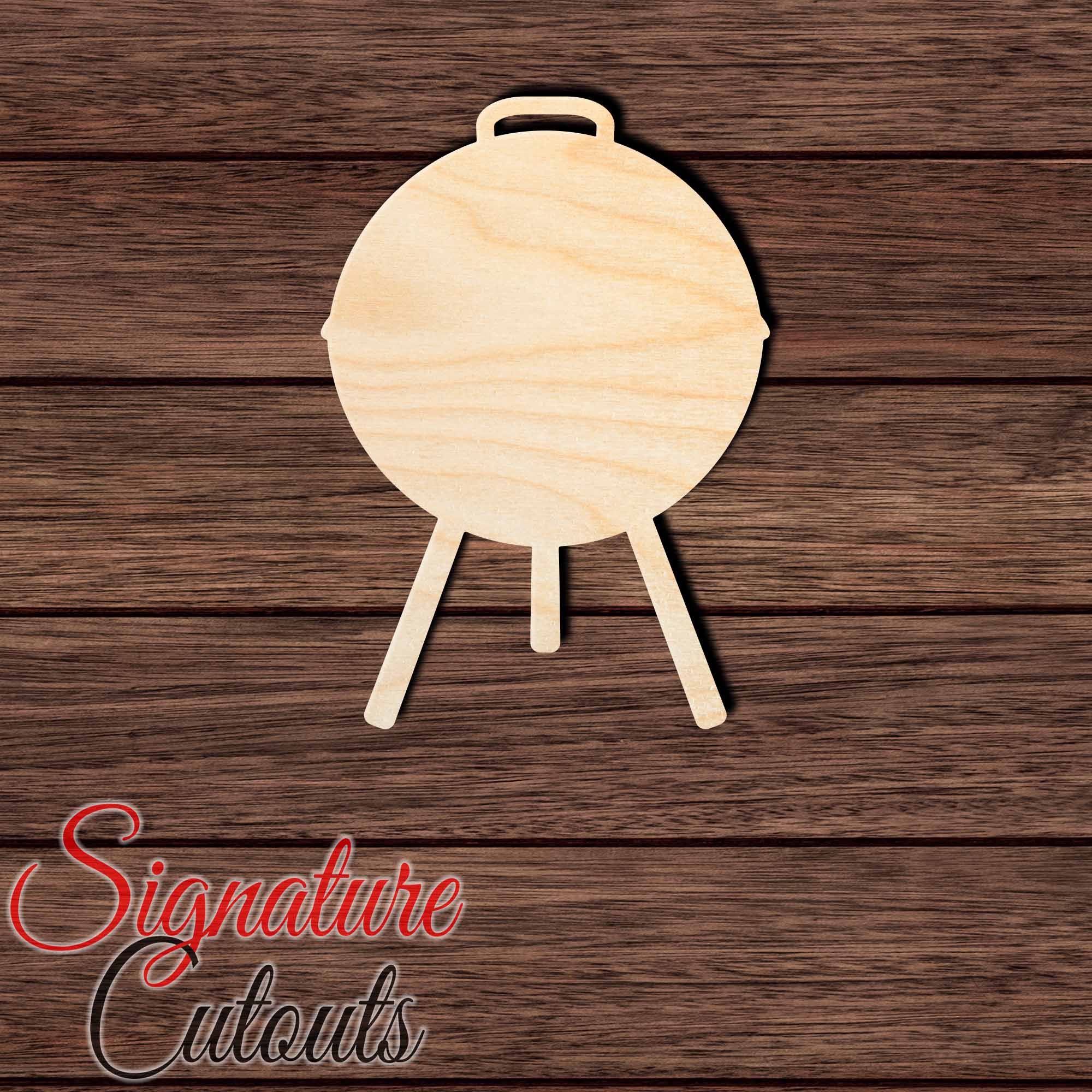 BBQ Pit 004 Shape Cutout in Wood, Acrylic or Acrylic Mirror - Signature Cutouts