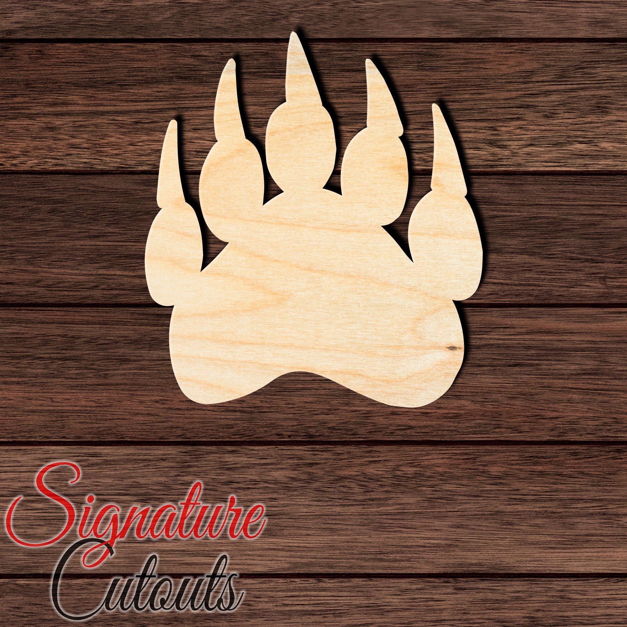 Bear 001 Paw Shape Cutout