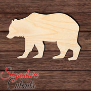 Bear 006 Shape Cutout in Wood, Acrylic or Acrylic Mirror - Signature Cutouts