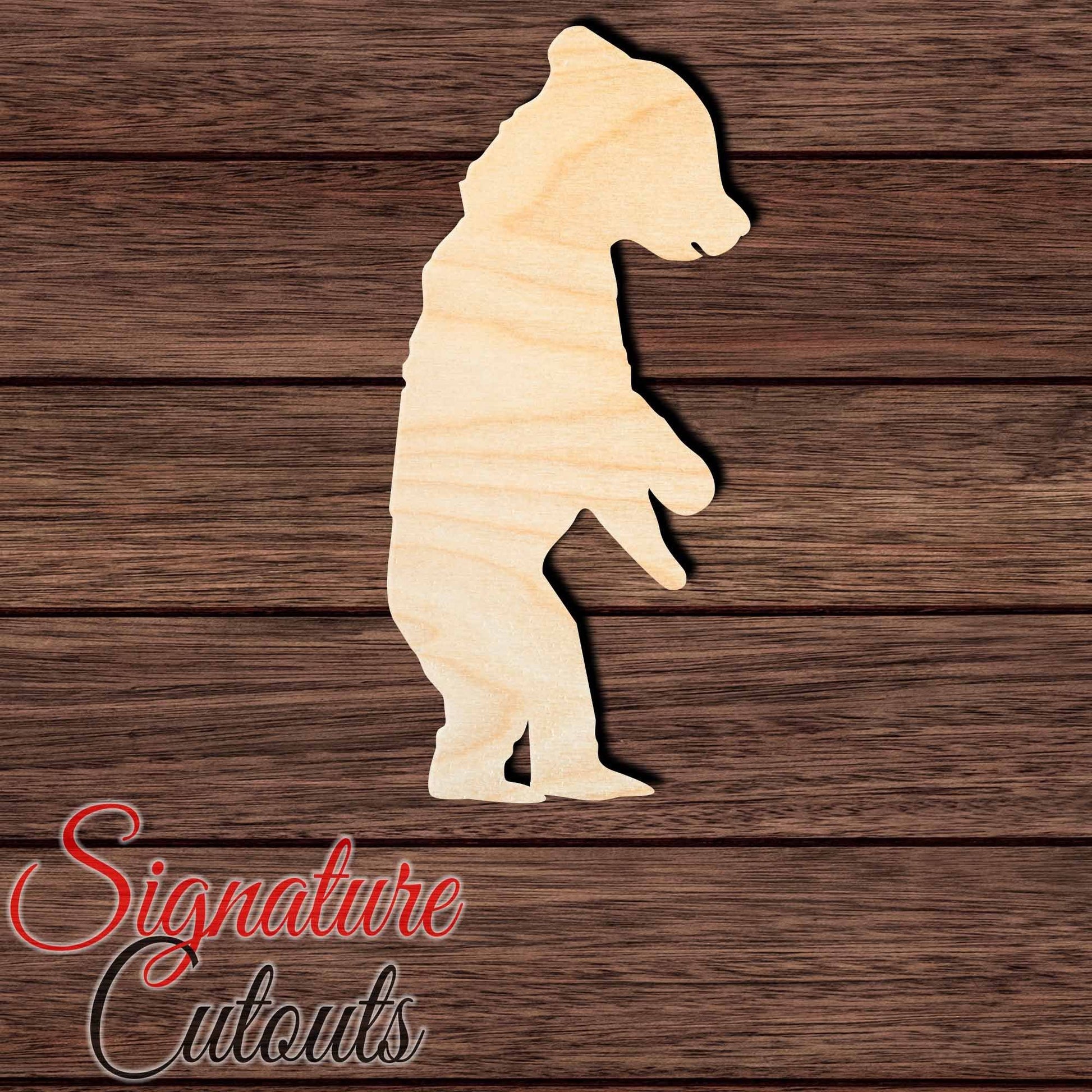 Bear 007 Shape Cutout in Wood, Acrylic or Acrylic Mirror - Signature Cutouts