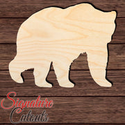 Bear 016 Shape Cutout in Wood, Acrylic or Acrylic Mirror - Signature Cutouts