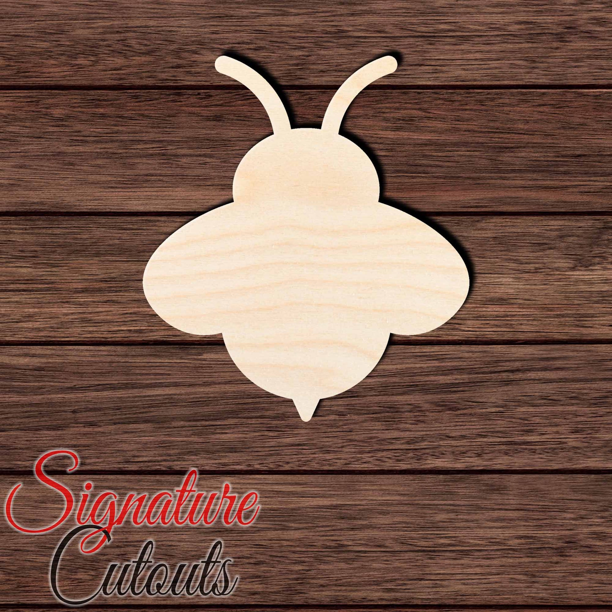 Bee 001 Solid Shape Cutout in Wood, Acrylic or Acrylic Mirror - Signature Cutouts