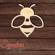 Bee 002 Shape Cutout in Wood, Acrylic or Acrylic Mirror - Signature Cutouts