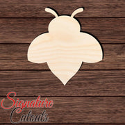 Bee 002 Solid Shape Cutout in Wood, Acrylic or Acrylic Mirror - Signature Cutouts